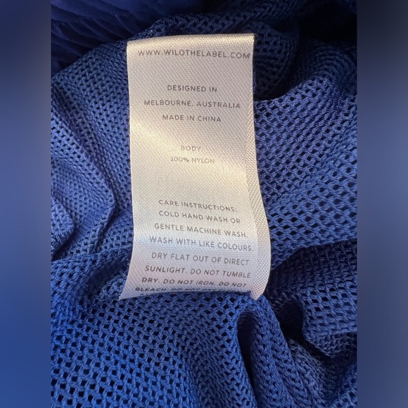 Wilo the Label Nylon parachute Pants in Blue Surf the Web Size Small - Picture 4 of 12